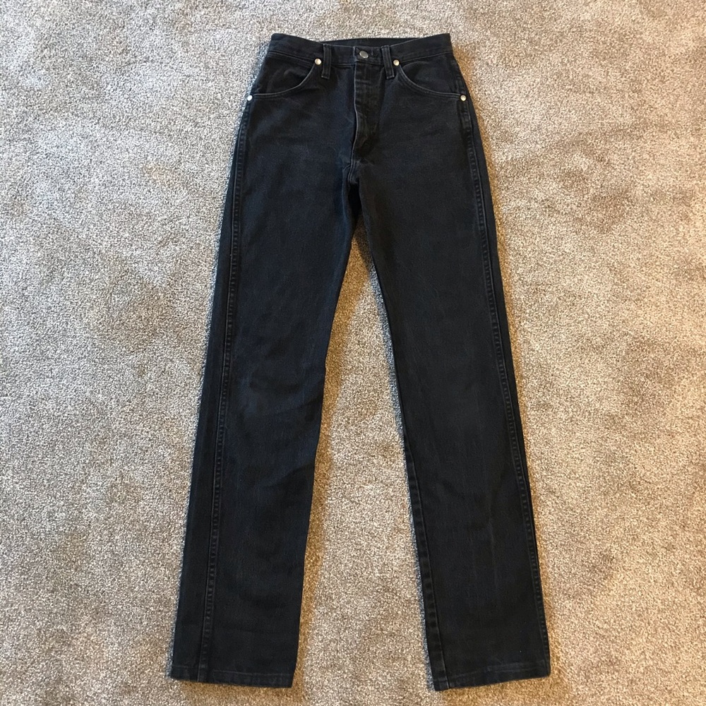 Black High Waist Wranglers 28x36